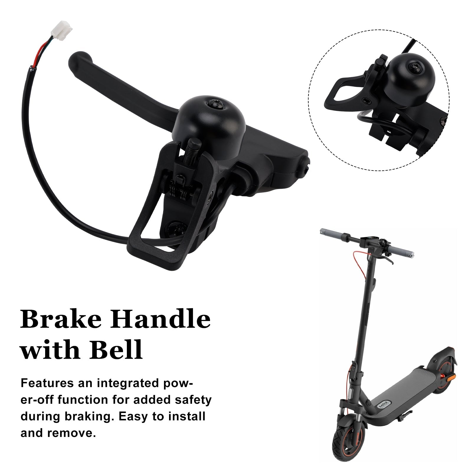 Brake Handle with Bell for Xiaomi 4 Pro (1st Gen) E-Scooter left