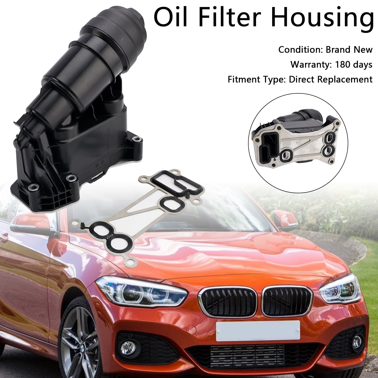 Oil Filter Housing 7800066 Fit BMW F20 F21 2011-2019 F22 F87 2012-2020 E90