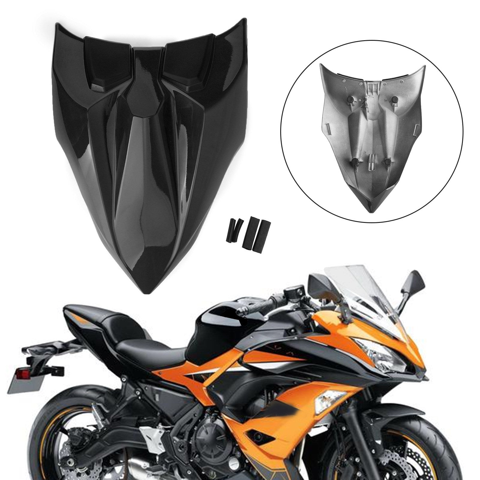 Motorcycle Rear Seat Fairing Cover Cowl For Kawasaki Z650 Ninja 650 2017-2023