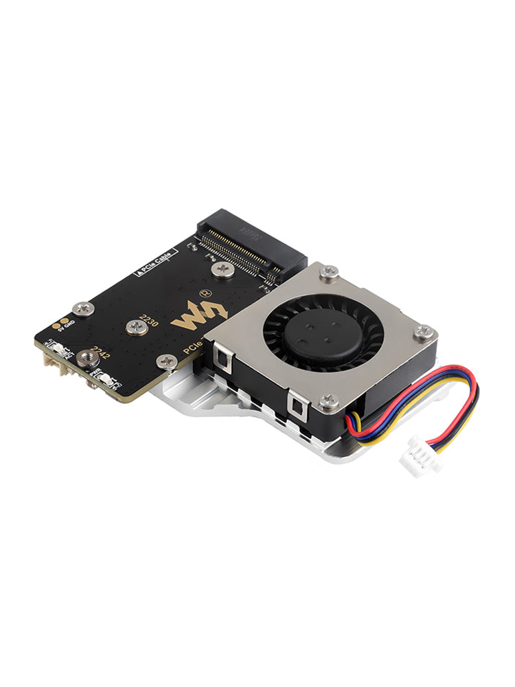 Raspberry Pi 5/5B PCIe to M.2 Adapter Board Radiator Fan Nvme Hard Disk Protocol