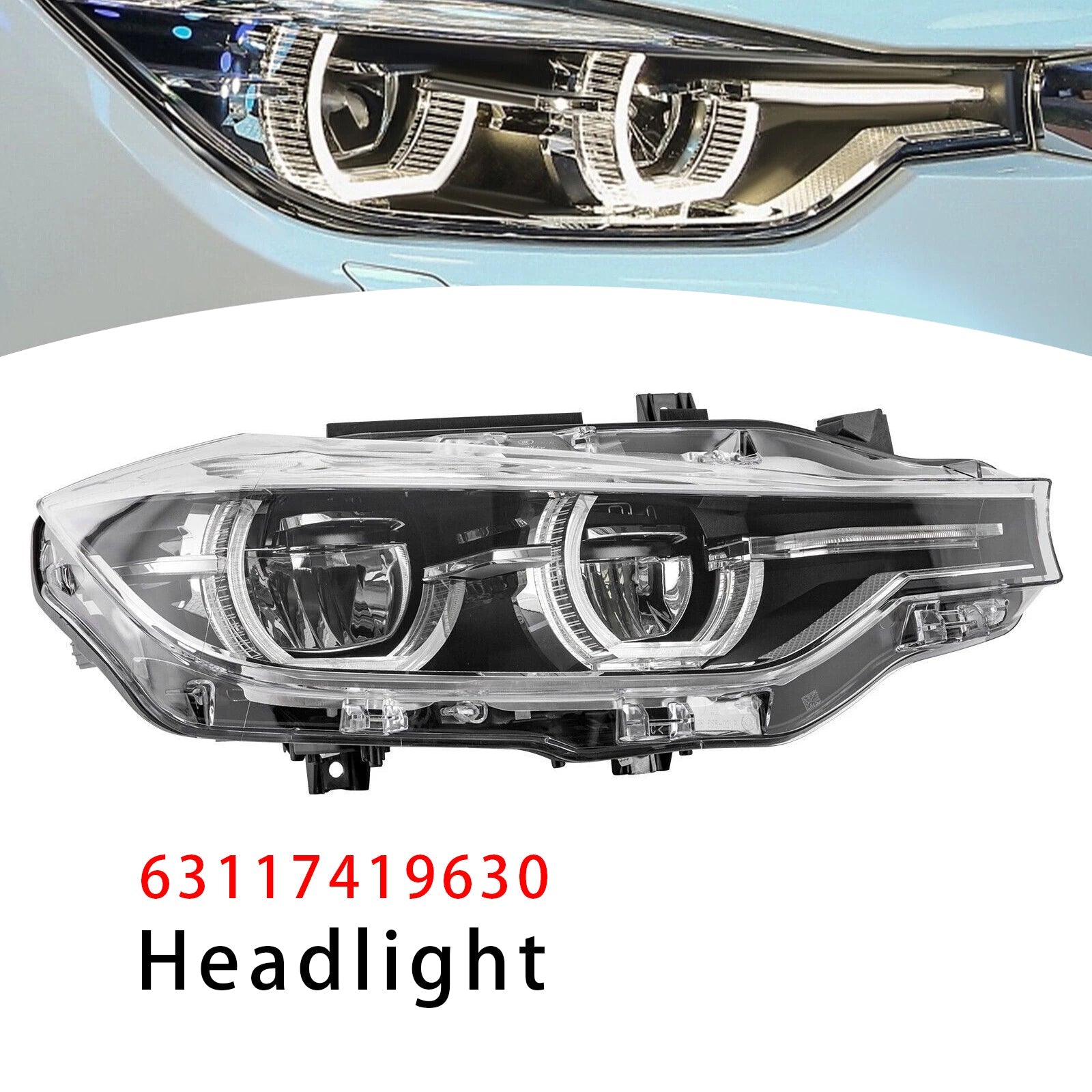 Right LED Headlight 63117419630 For BMW 3 Series F30 F31 2016-2019
