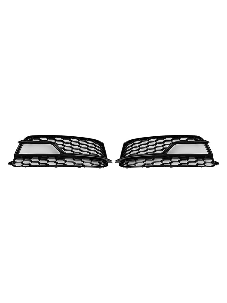 2013-2016 AUDI A5 S-Line S5 2PCS Front Fog Lamp Black Grille Grill