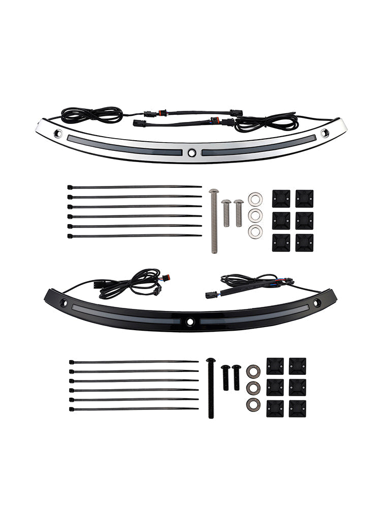 2014+Touring Electra Glide Street Glide Ultra Limited LED Running Turn Signal Light Windshield Trim