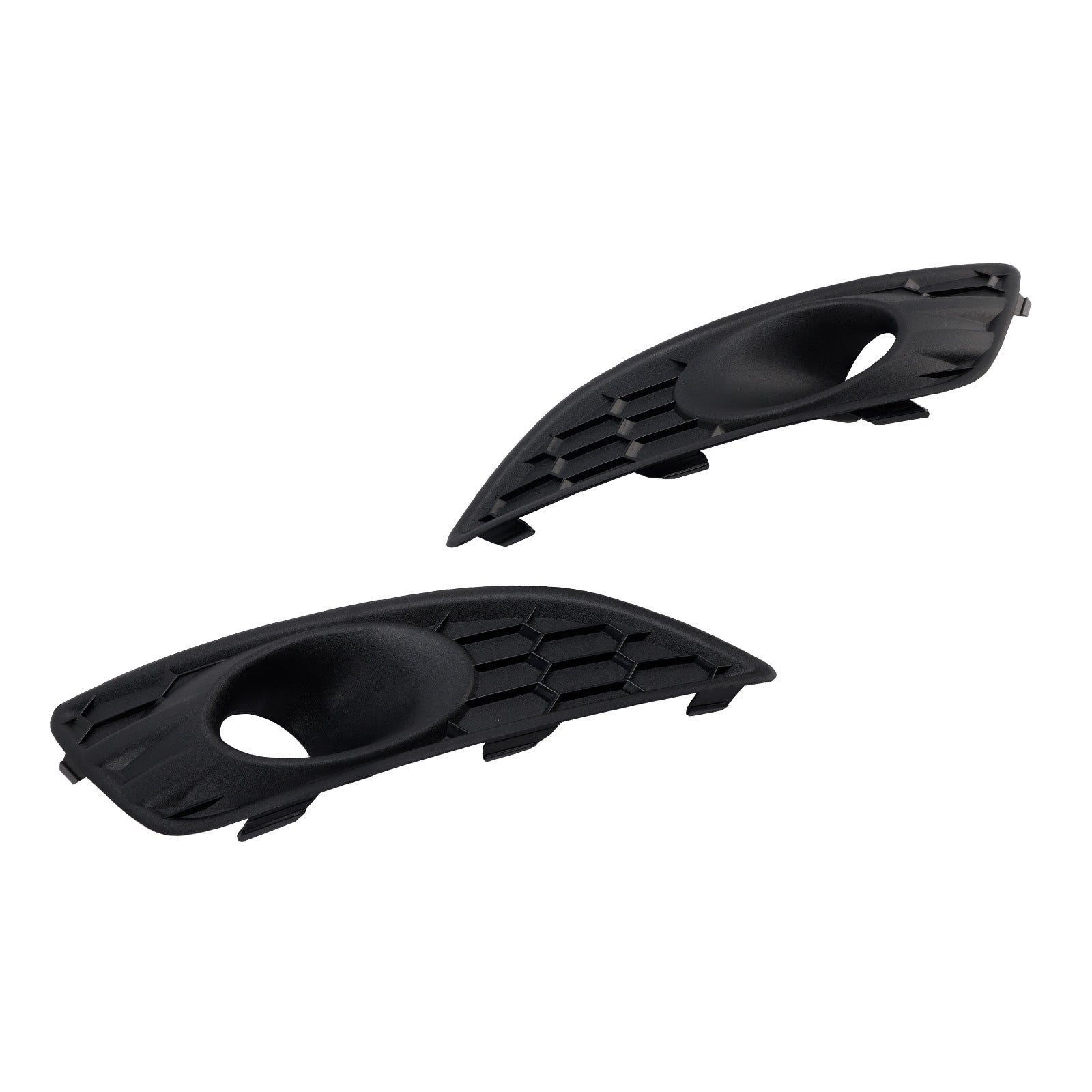 2013-2017 Ford Fiesta 2PCS Matte Black Front Fog Light Lamp Cover Grille