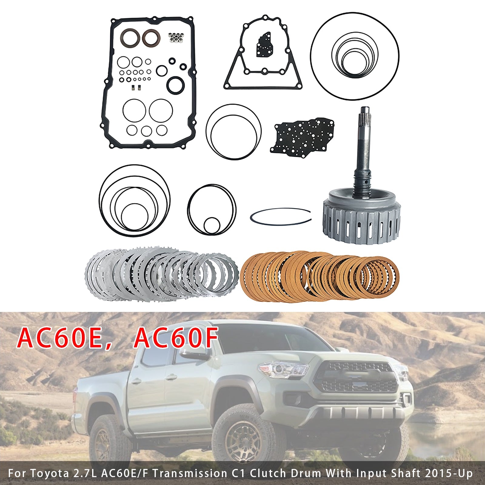 For Toyota 2.7L Transmission C1 Clutch Drum With Input Shaft 2015-Up AC60E AC60F