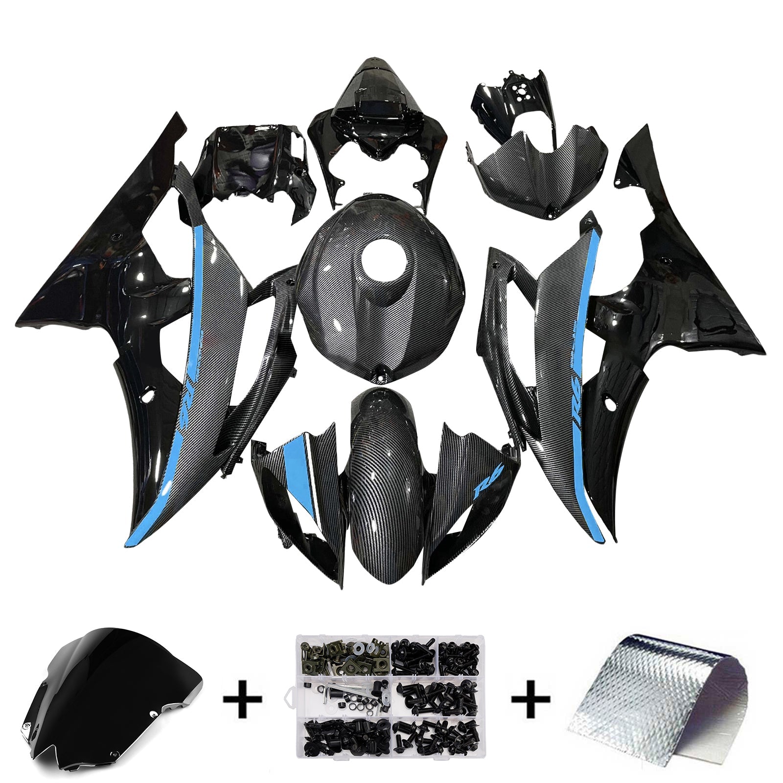 Injection Fairing Kit Bodywork Plastic ABS For Yamaha YZFR6 YZF-R6 2008-2016