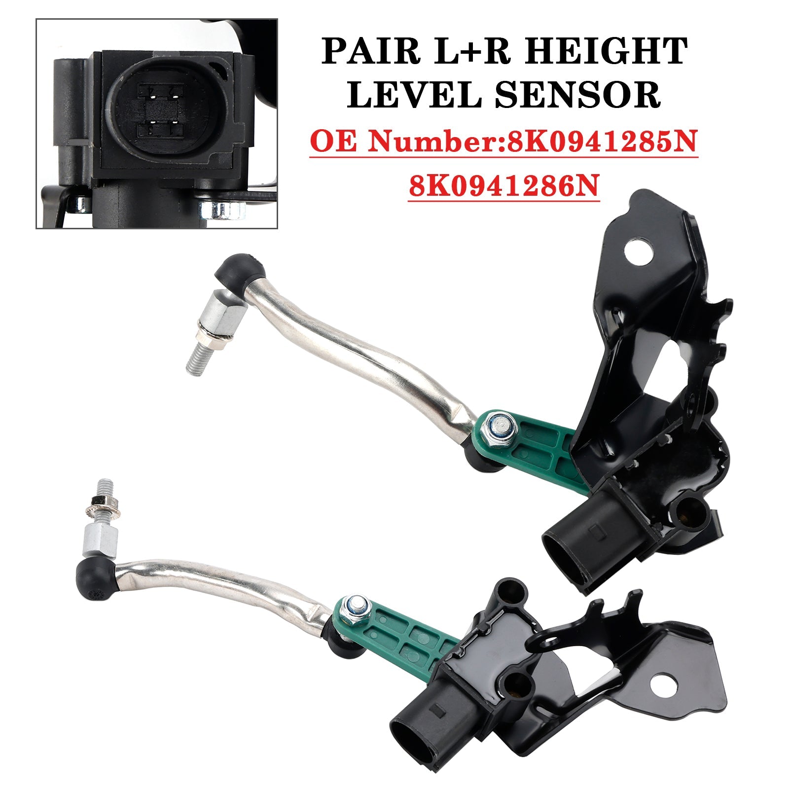 2007-2015 Audi A4 2x Suspension Ride Height Sensor 8K0941285N 8K0941286N