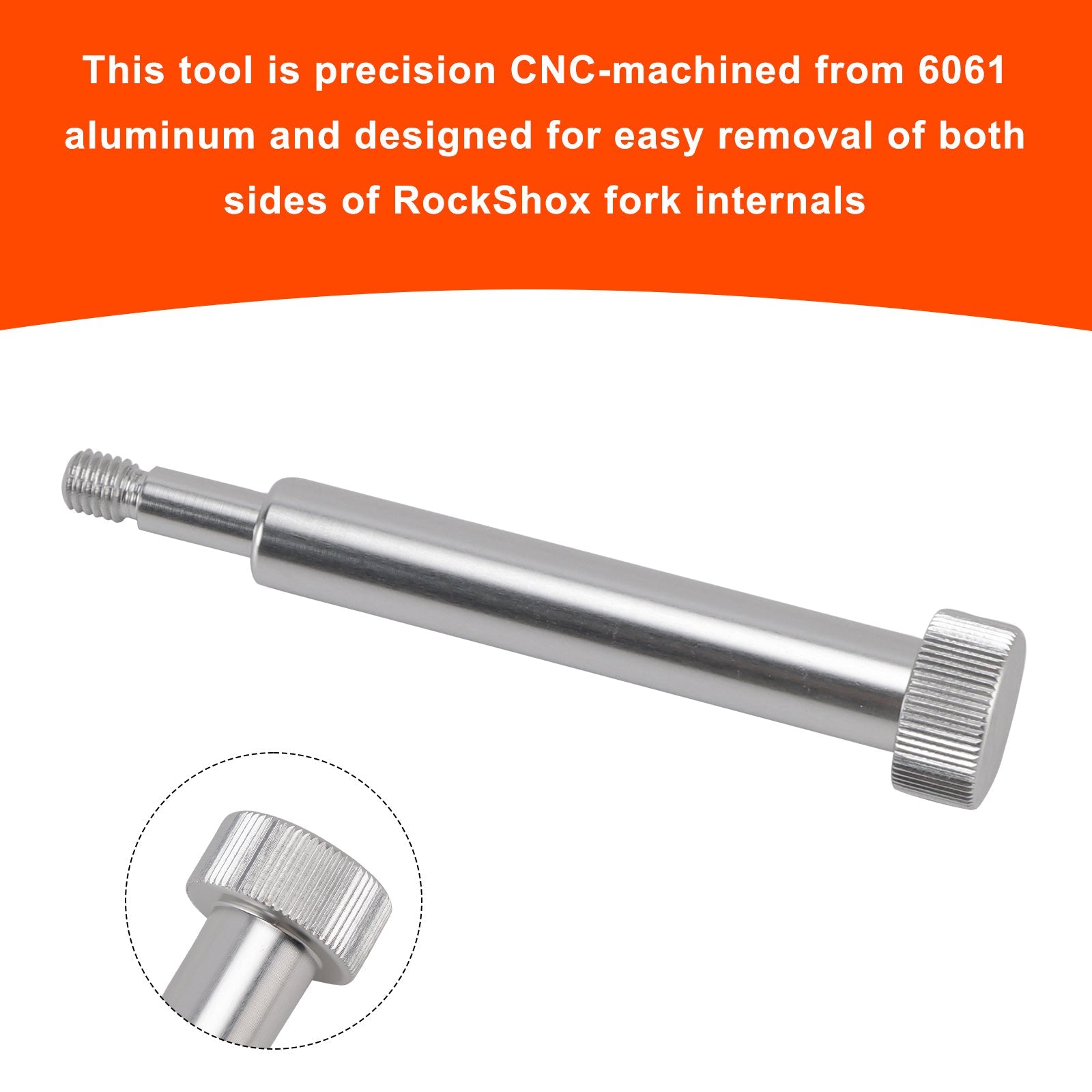 Fork Lower Leg Removal Tool-Threaded punch to remove spring/damper side For Rockshox
