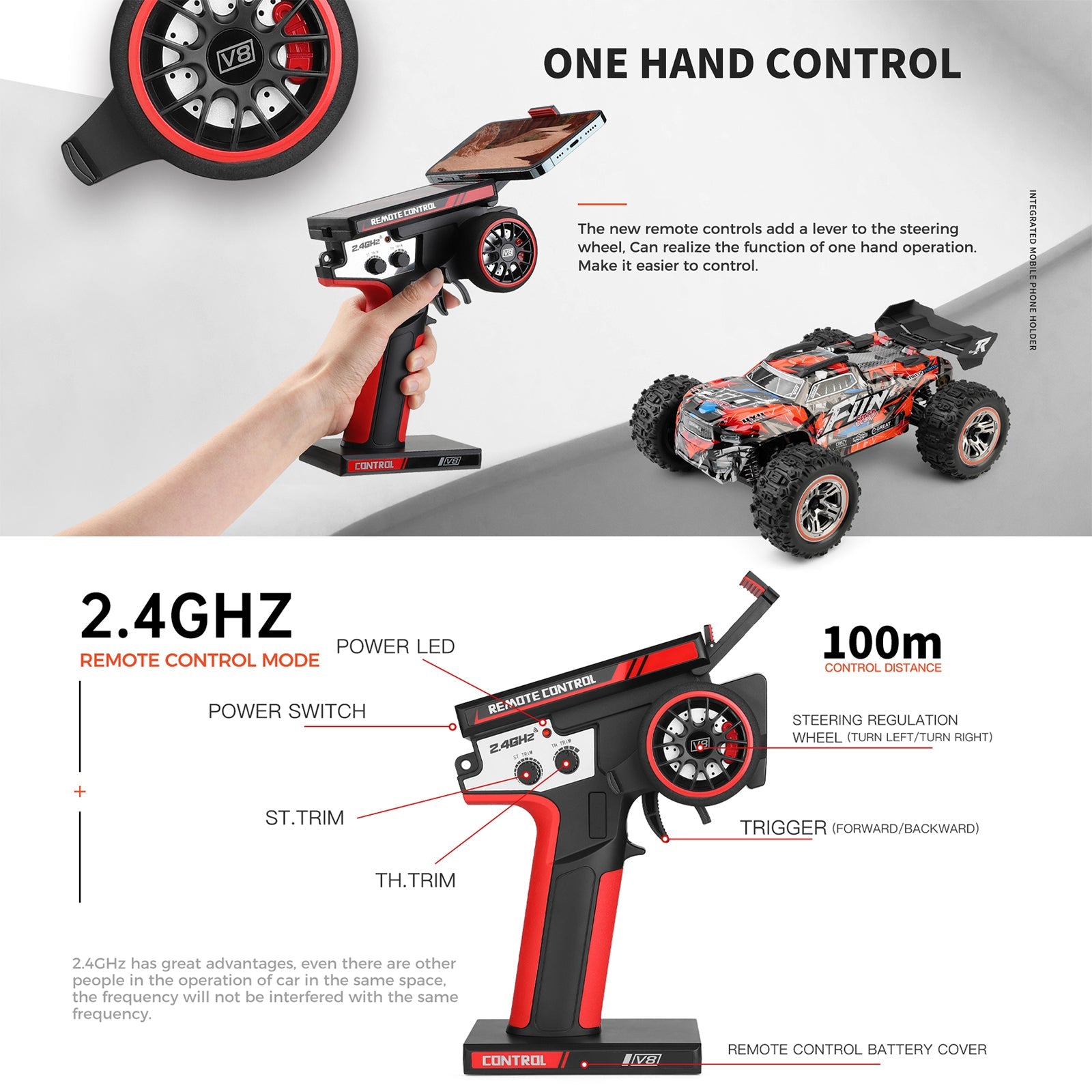 Wltoys XK 184008 RC Car 1/18 60KM/H 4WD Brushless 2.4G High Speed Off Road Truck