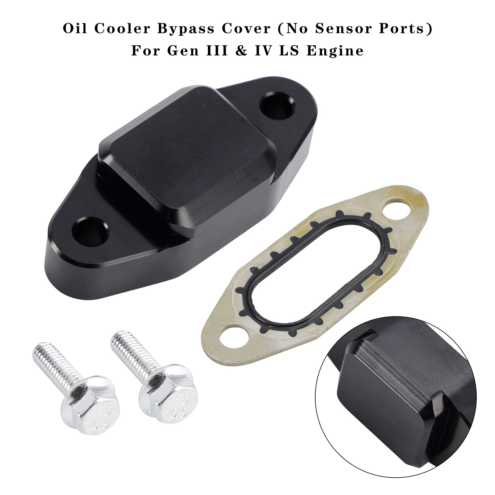 Oil Cooler Bypass Cover (No Sensor Ports) For Gen III & IV LS Engine