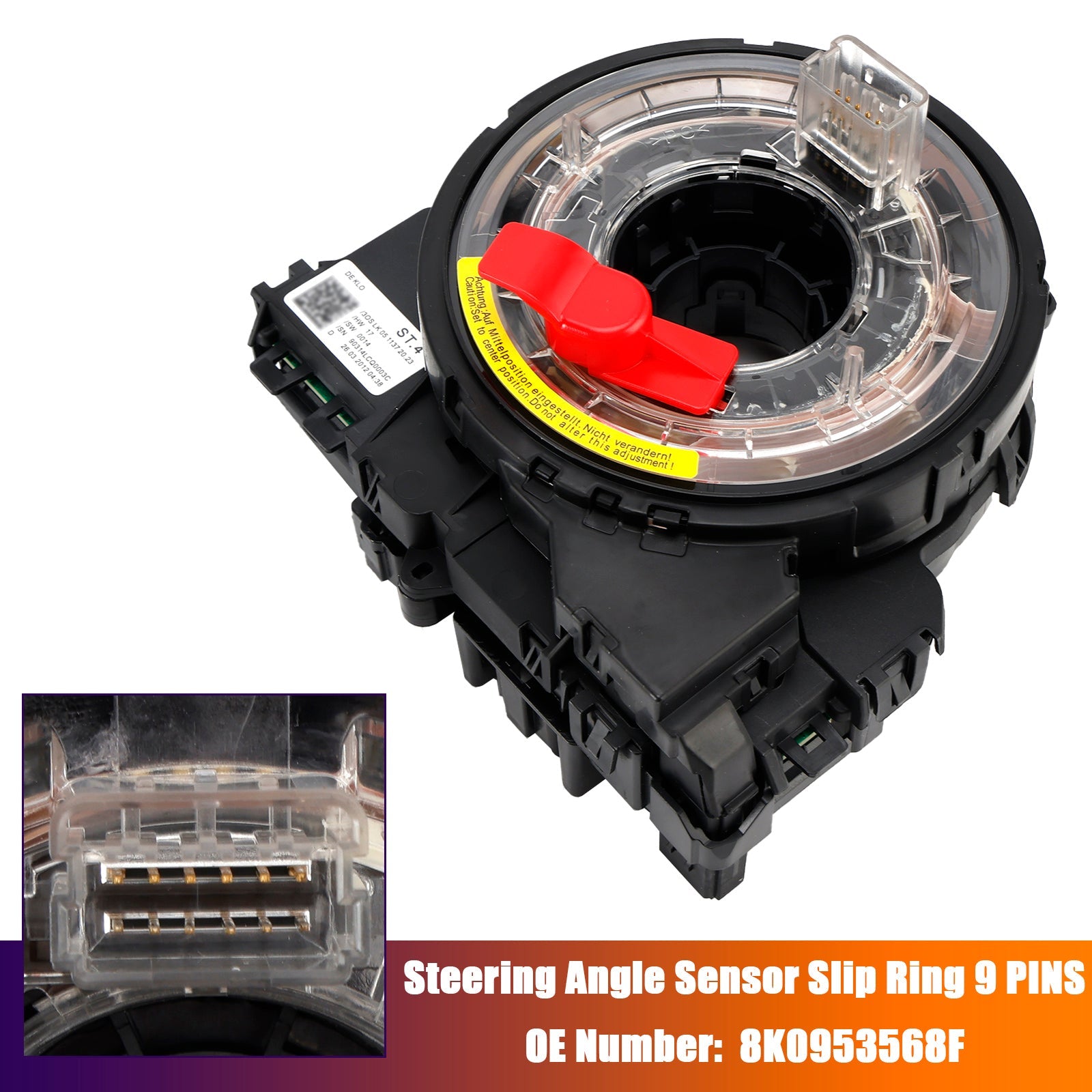 2010-2015 Audi S4 Spiral Cable Angle Sensor Assembly 9 PINS 8K0953568F