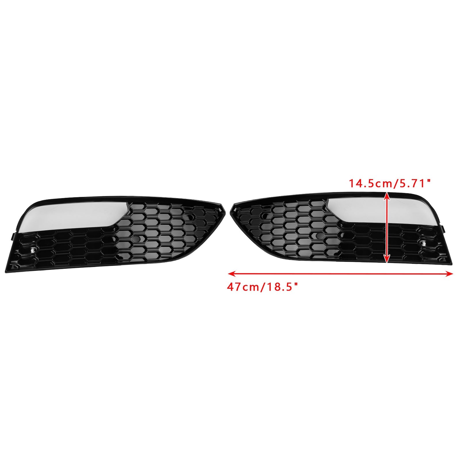 2012-2016 Audi A3 2PCS Front Bumper Fog Light Cover Grille Grill