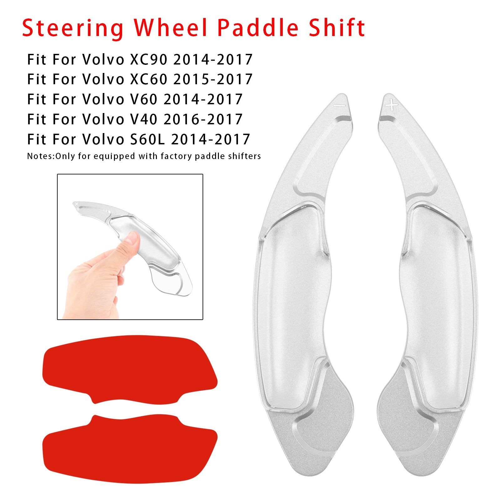 Steering Wheel Paddle Shifter Extension For VOLVO XC60 XC90 Aluminium