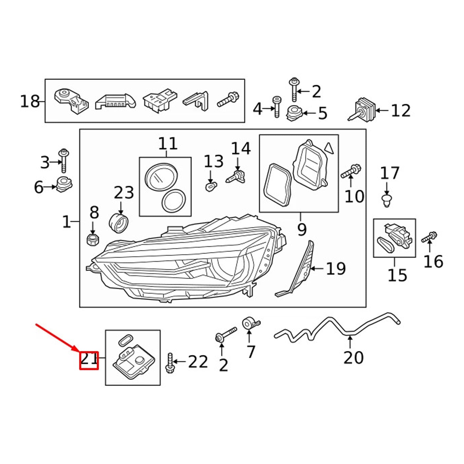 LED Light Control Module 4M0907397AD LCM Matrix For AUDI A4 A5 S5 S4 RS4 RS5