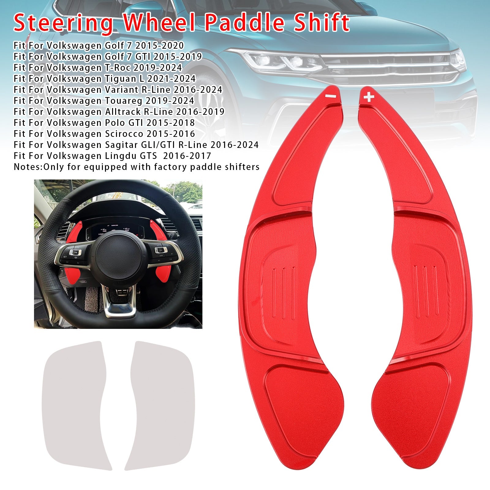 Steering Wheel Paddle Shifter Extension For VW Golf 7 T-ROC