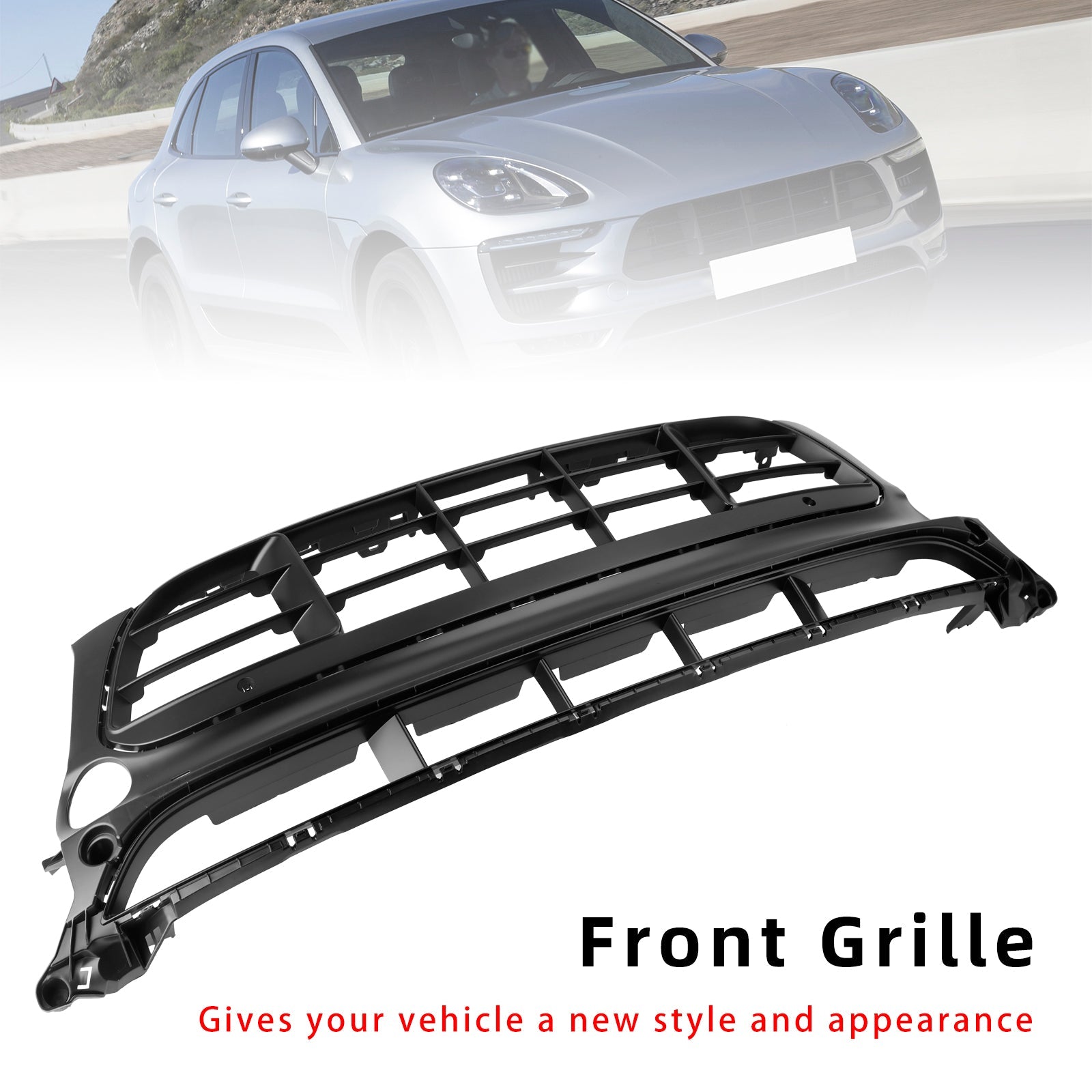 Front Bumper Grill Grille 95B807683-AG-0K1 Fit Porsche Macan GTS 2014-2017