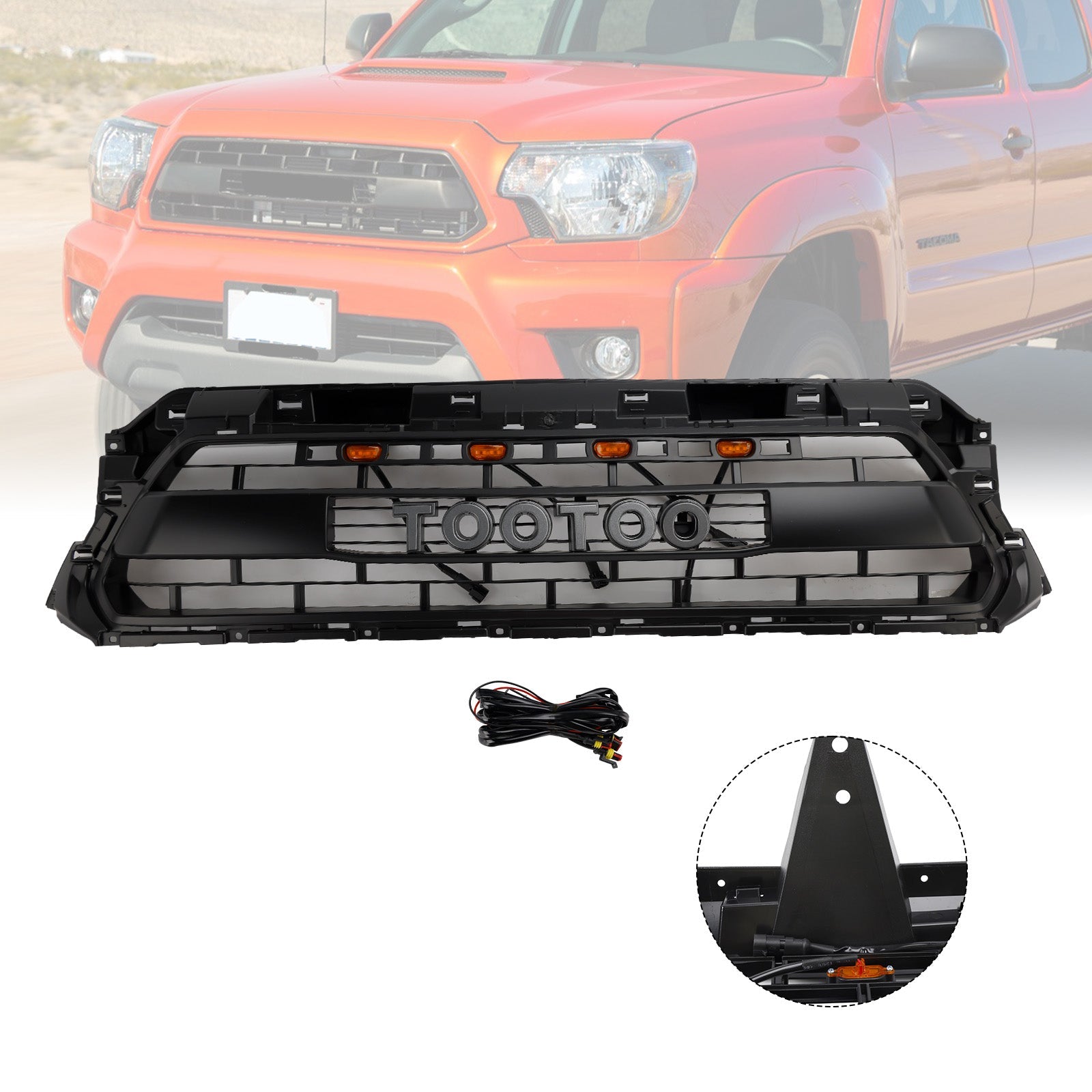 2012-2015 Toyota Tacoma TRD PRO Front Honeycomb Grill Grille PTR54-35150