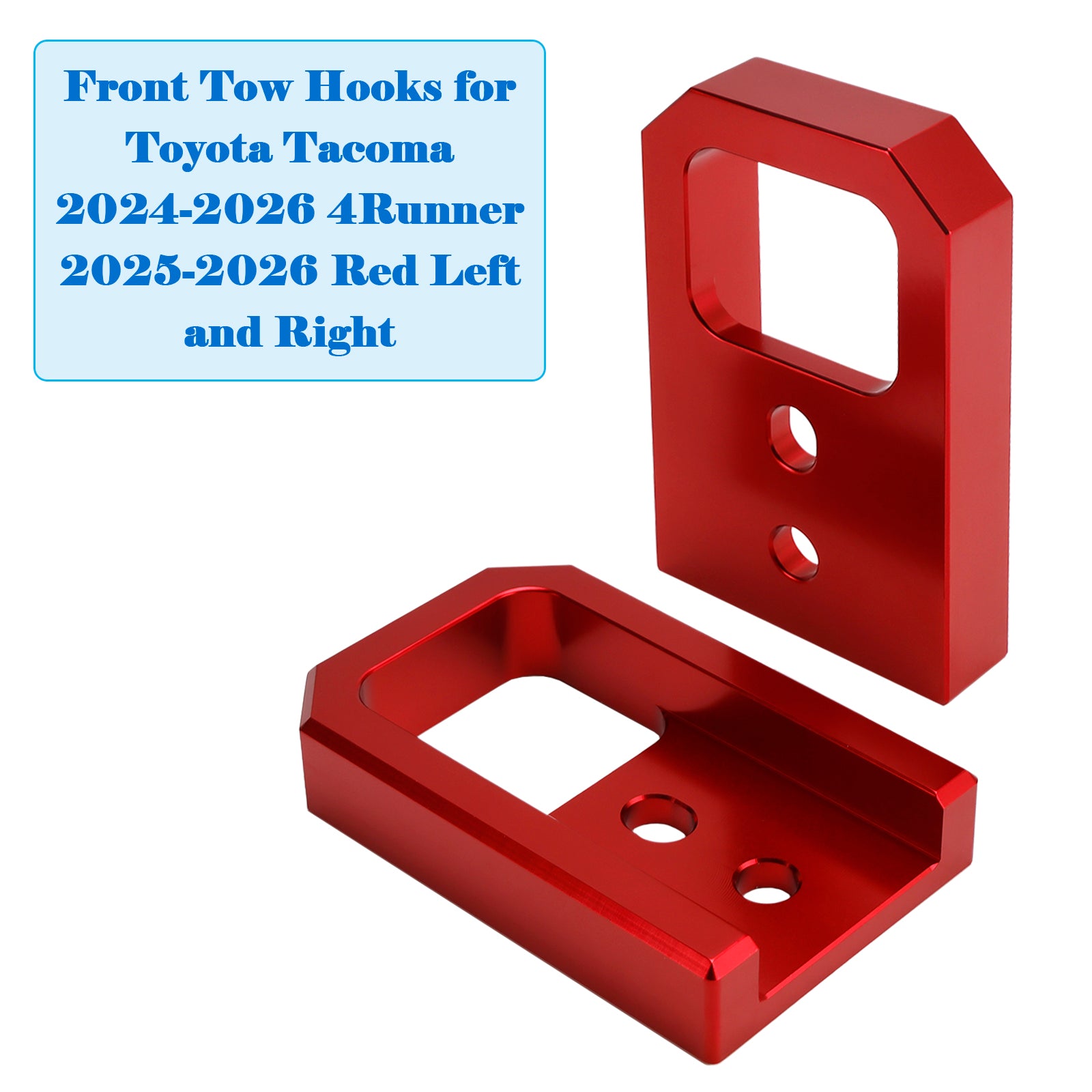 Front Tow Hooks for Toyota Tacoma 2024-2026 4Runner 2025-2026 Red Left and Right