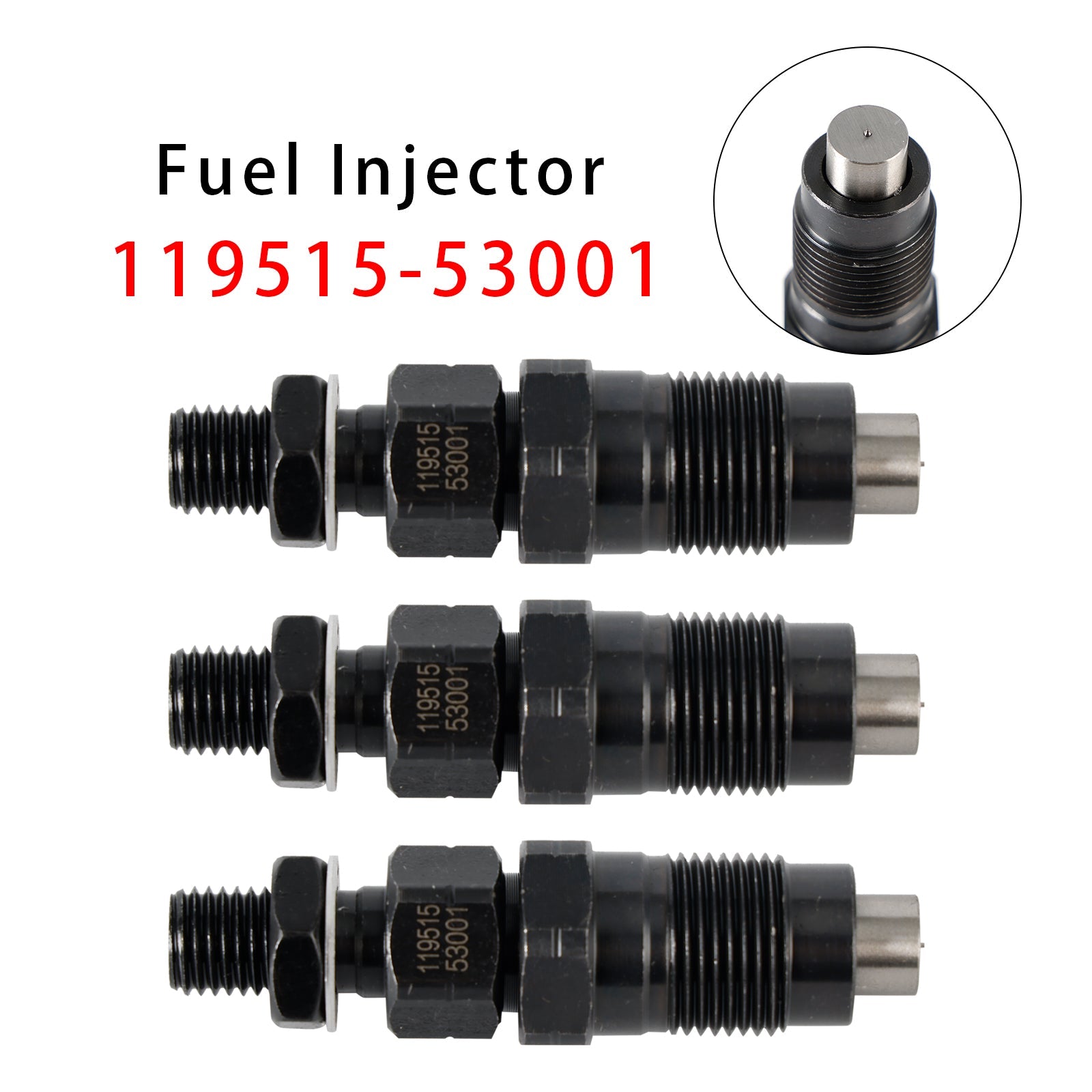 3Pcs Fuel Injector For Yanmar 3TNV70 3YM20 3YM30 2YM15 Engines 119515-53001
