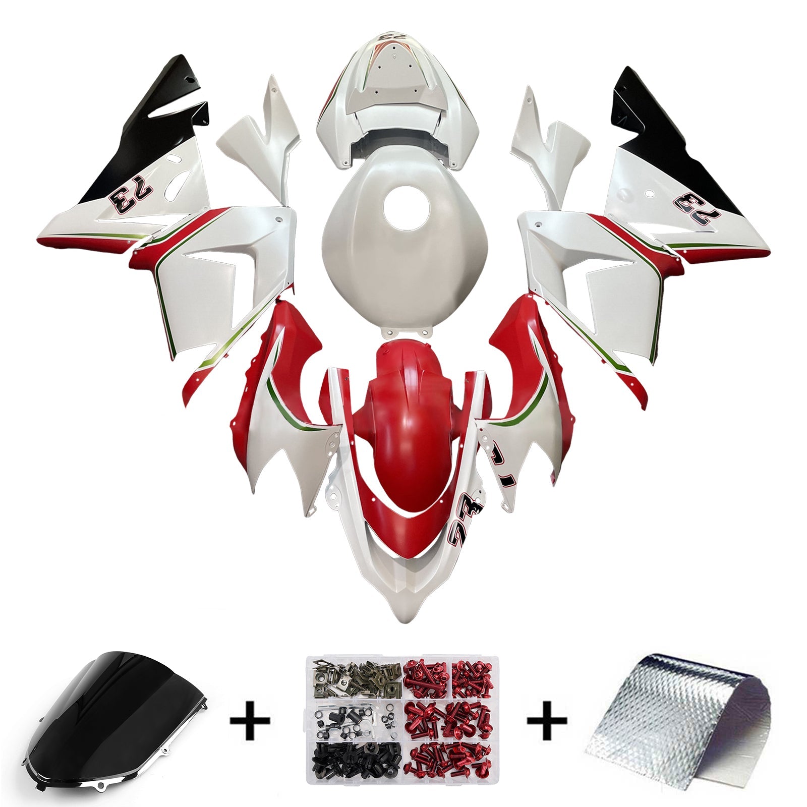 Injection Fairing Kit Bodywork Plastic ABS fit For Kawasaki ZX10R 2004-2005