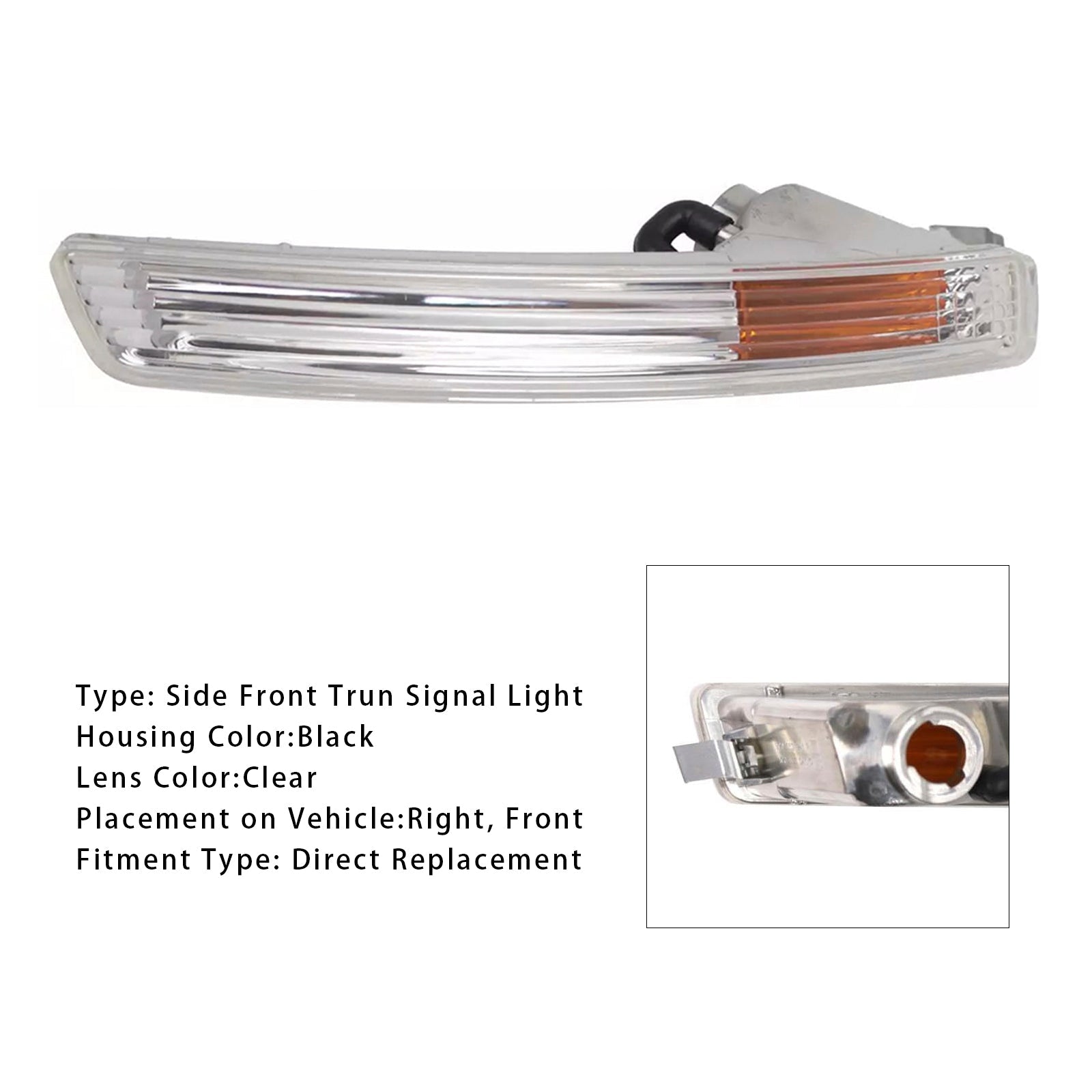 2006-2010 Volkswagen Beetle 1 Pcs Front Bumper Right Turn Signal Light 1C0953042R