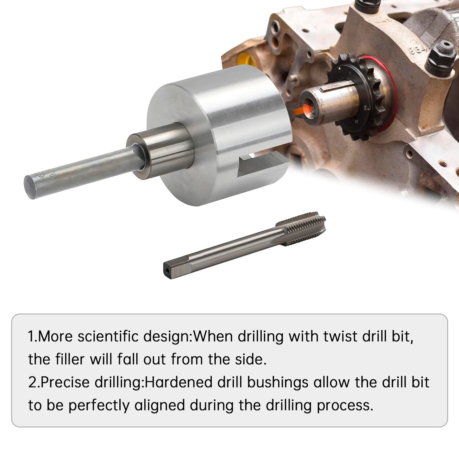 Crankshaft Drilling Pin Fixture Tool Balancer Bolt for Chevy 230 283 327