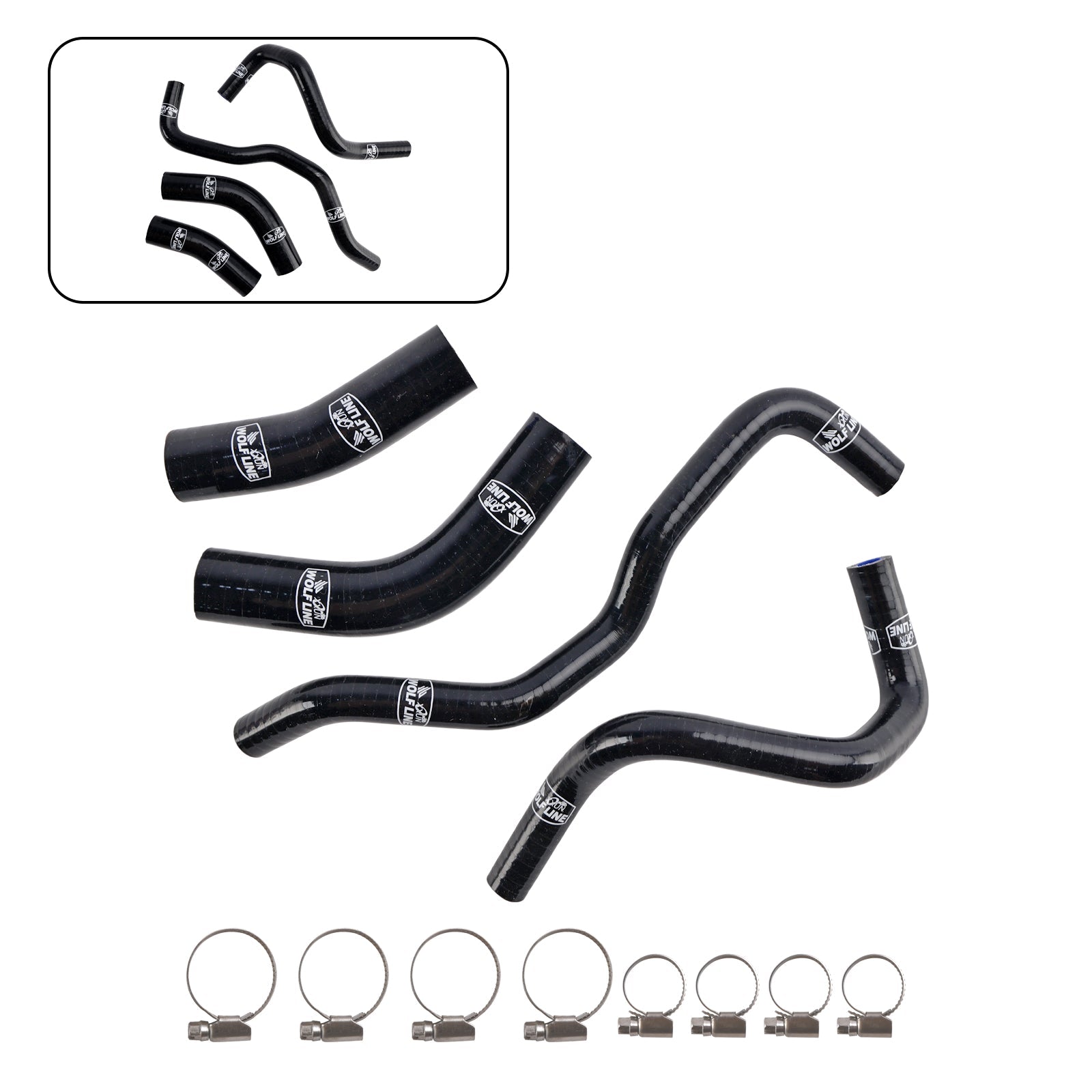 Silicone Radiator coolant Hose kit For Yamaha Tenere 700 2019-2024