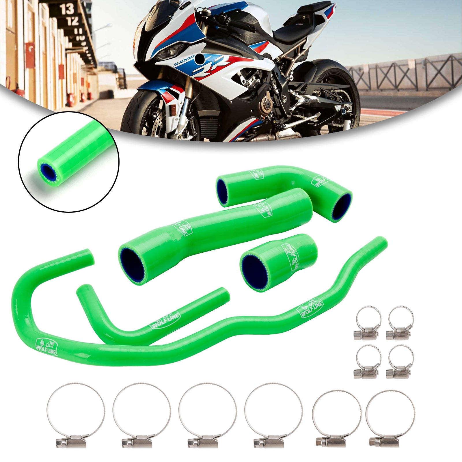 Silicone Radiator coolant Hose kit For BMW S1000RR 2019-2023