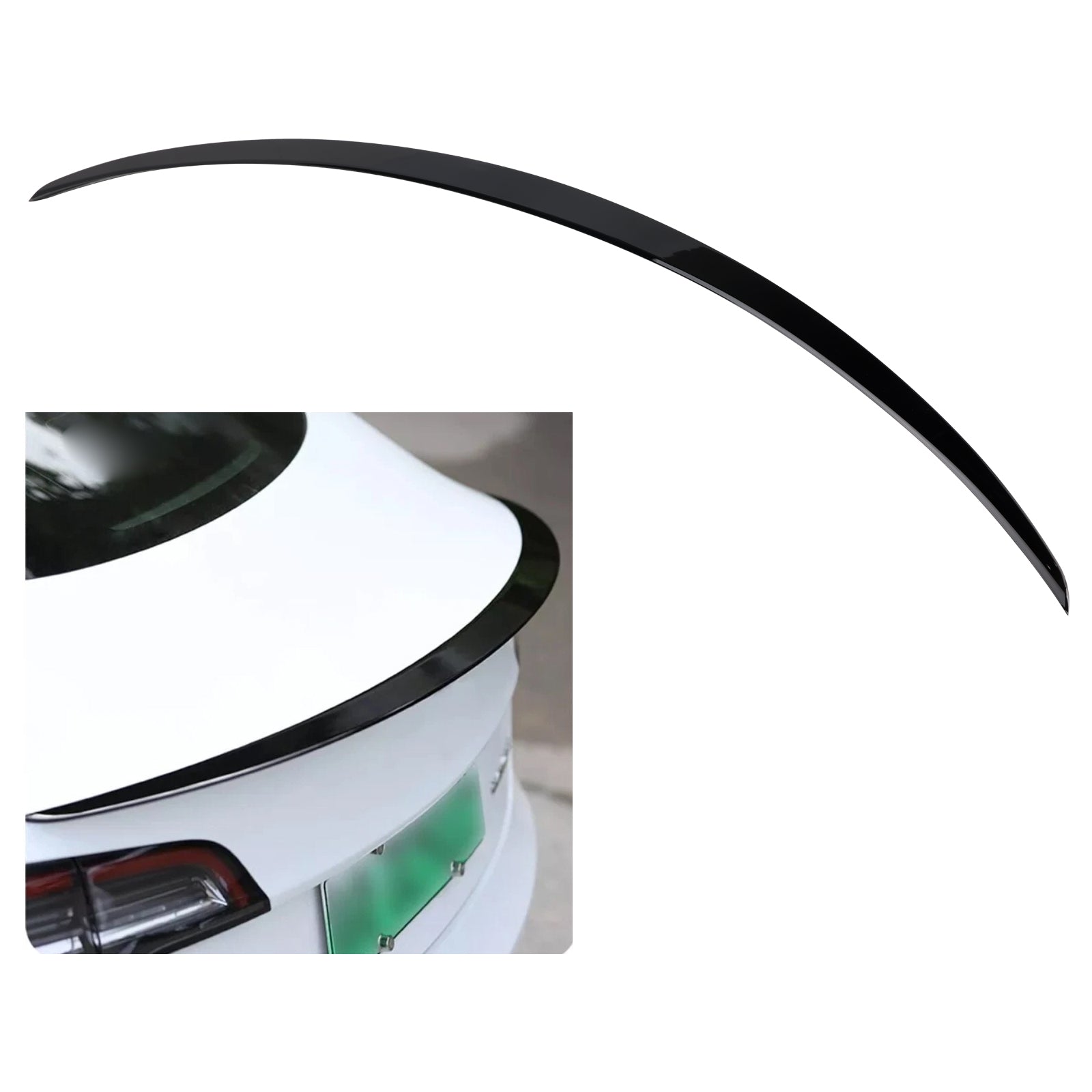 Gloss Black Rear Boot Spoiler For Tesla Model Y 2020+ Original Factory Style