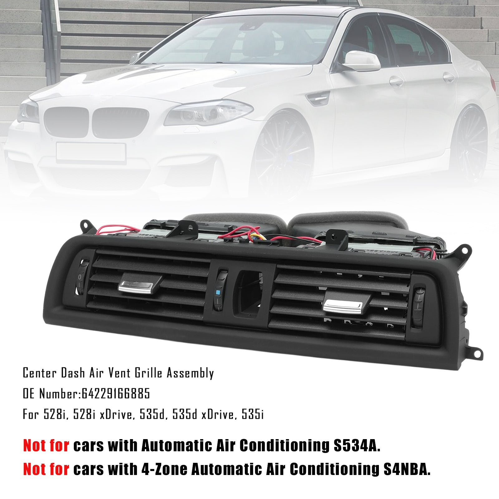 Center Dash Air Vent Grille For BMW F10 F11 520i 528i 535i – STPAT 64229166885