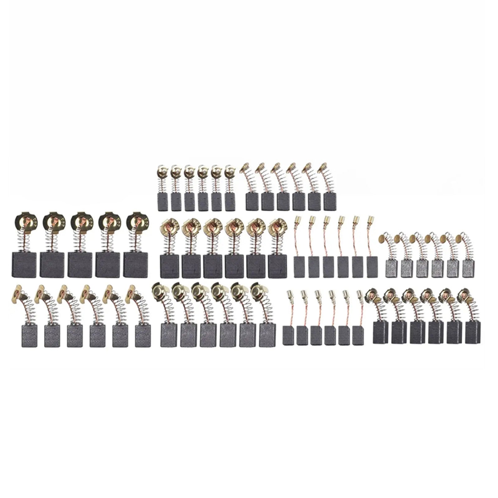 60Pcs 10 Sizes Electric Motor Carbon Brushes Replacement For Power Tool