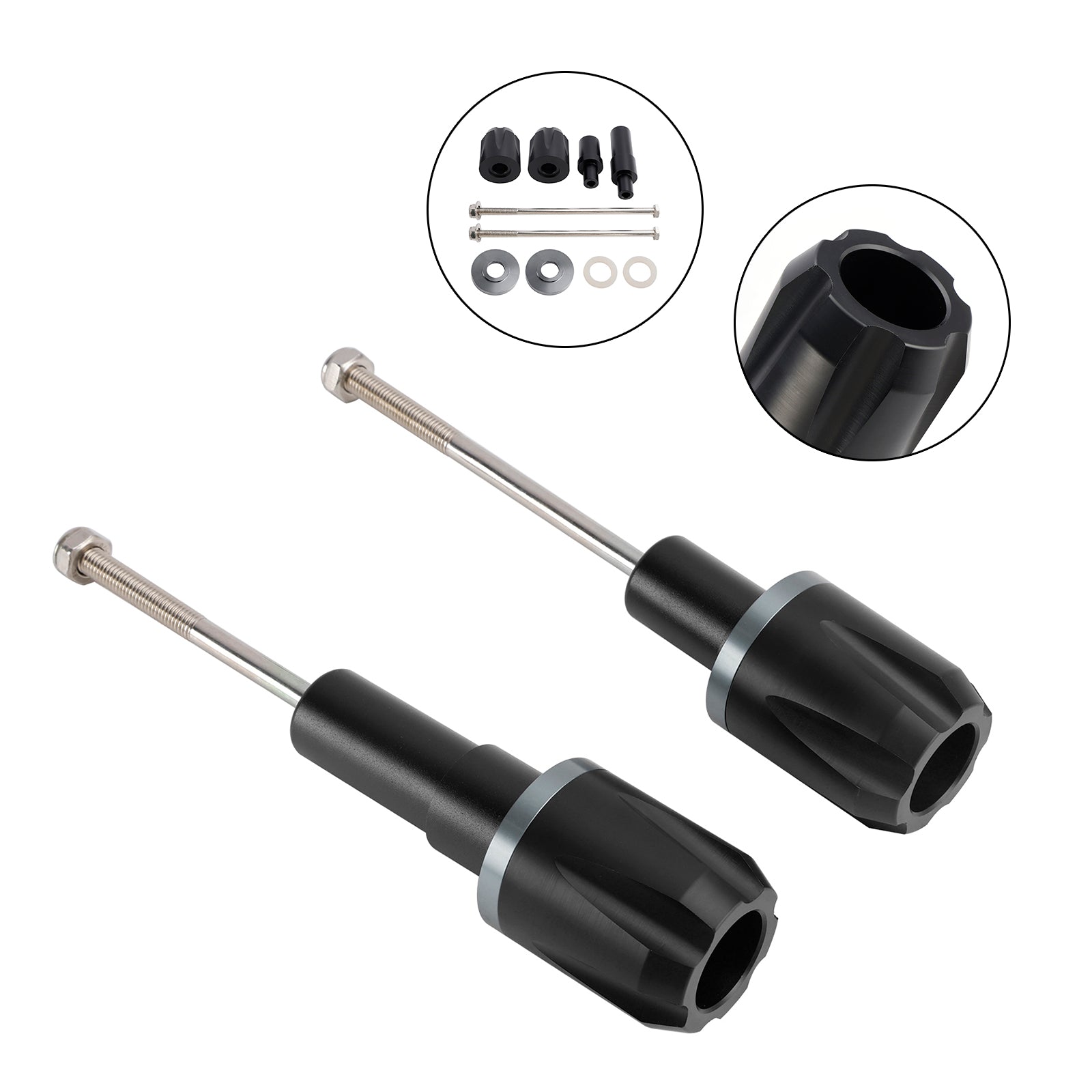 2017-2023 Kawasaki Ninja 650 Cnc Anti-Crash Frame Sliders Protector Gold Black