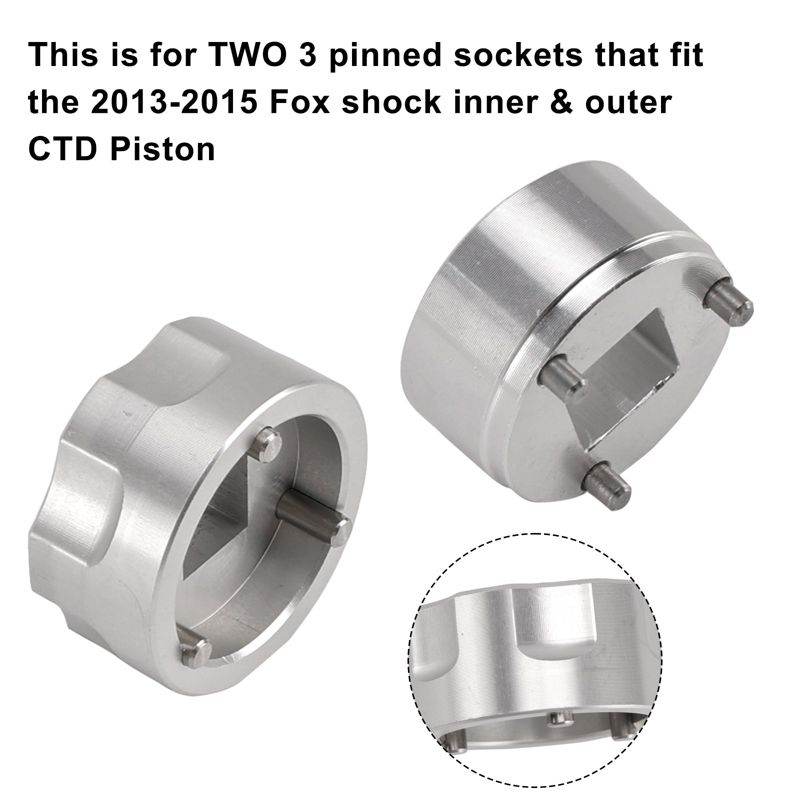 3 pin CTD piston set- Inner & Outer Sockets 398-00-348 & 398-00-504 For Fox