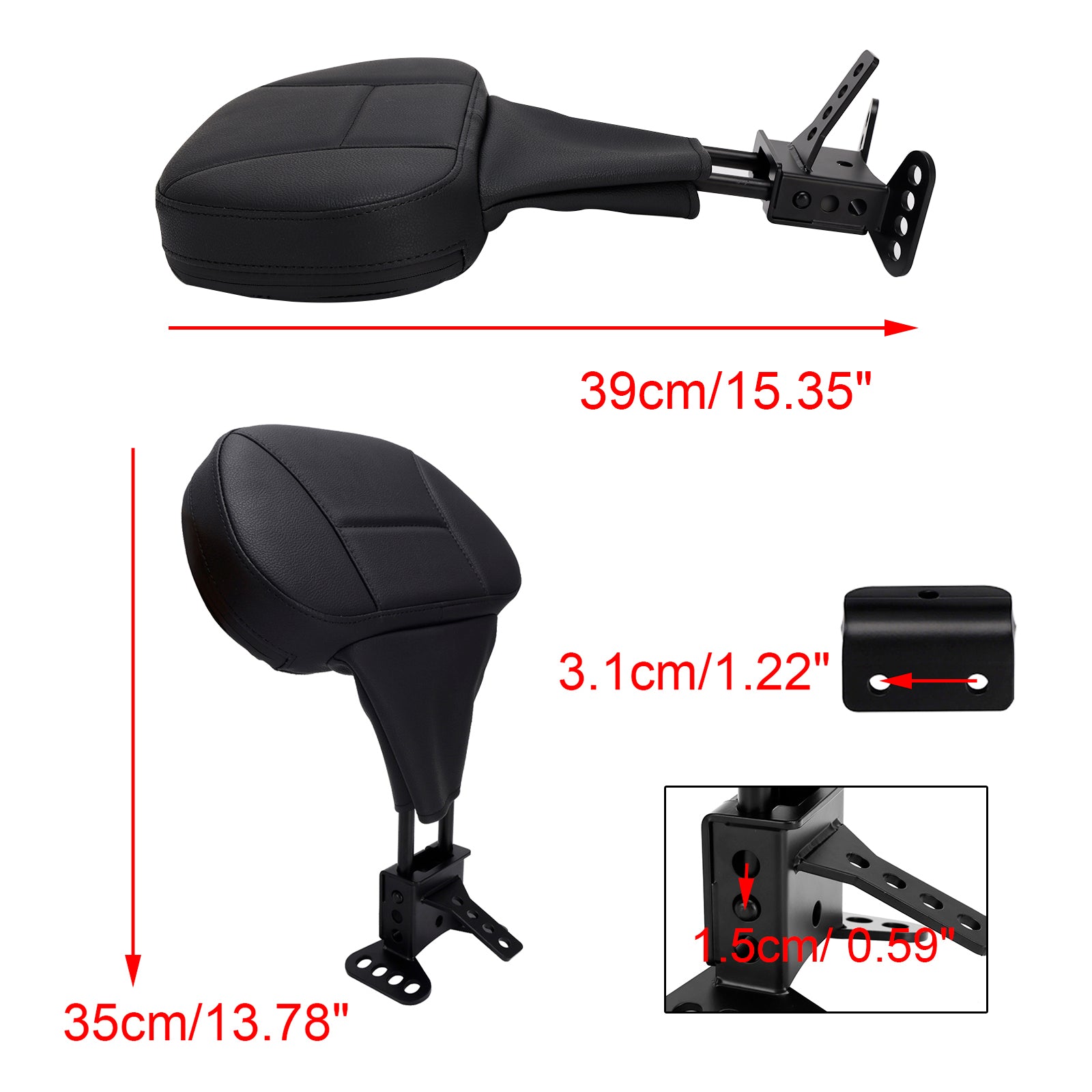 Driver Backrest pad fit for Street Electra Road Glide Road King Tri Glide 09-25