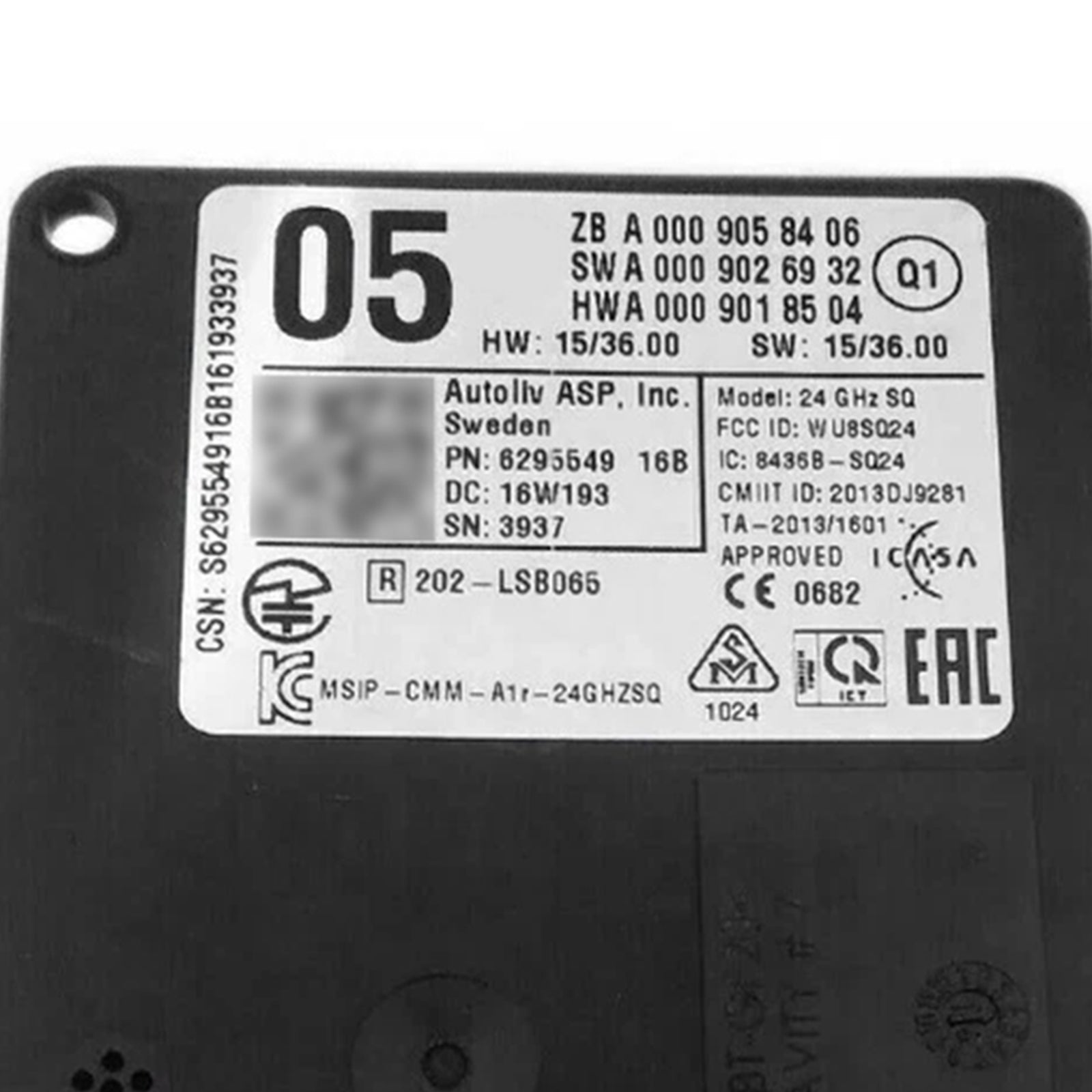 Mercedes Benz GLE COUPE W292 / C292 Front Radar Sensor Distronic Control Unit 0009058406