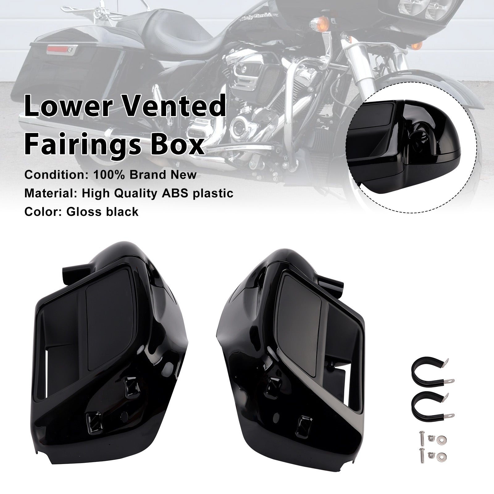 2014-2024 Touring Road Street Glide Lower Vented Fairings Box