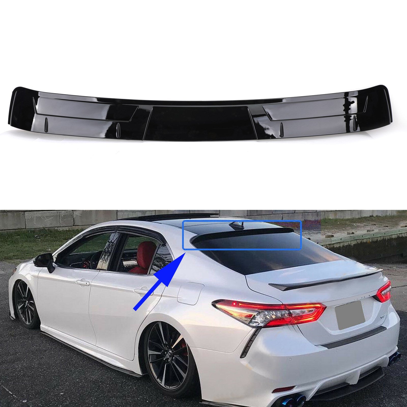 Glossy Black Rear Spoiler Wings Fit For Toyota Camry LE SE XSE XLE 2018-2024