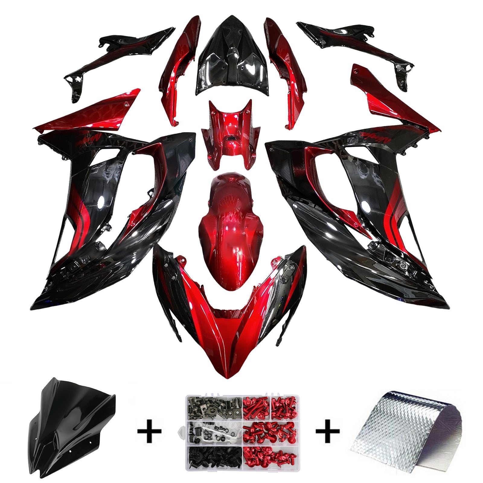 Injection Fairing Kit Bodywork Plastic ABS fit For Kawasaki ER-6F Ninja650R 2017-2019