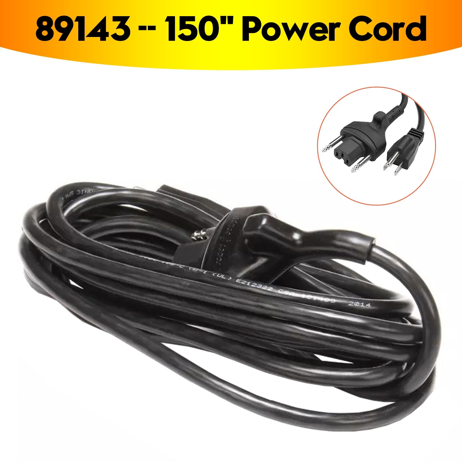 89143 150" Power Cord Replacement for Robot Coupe MP Series Immersion Blenders