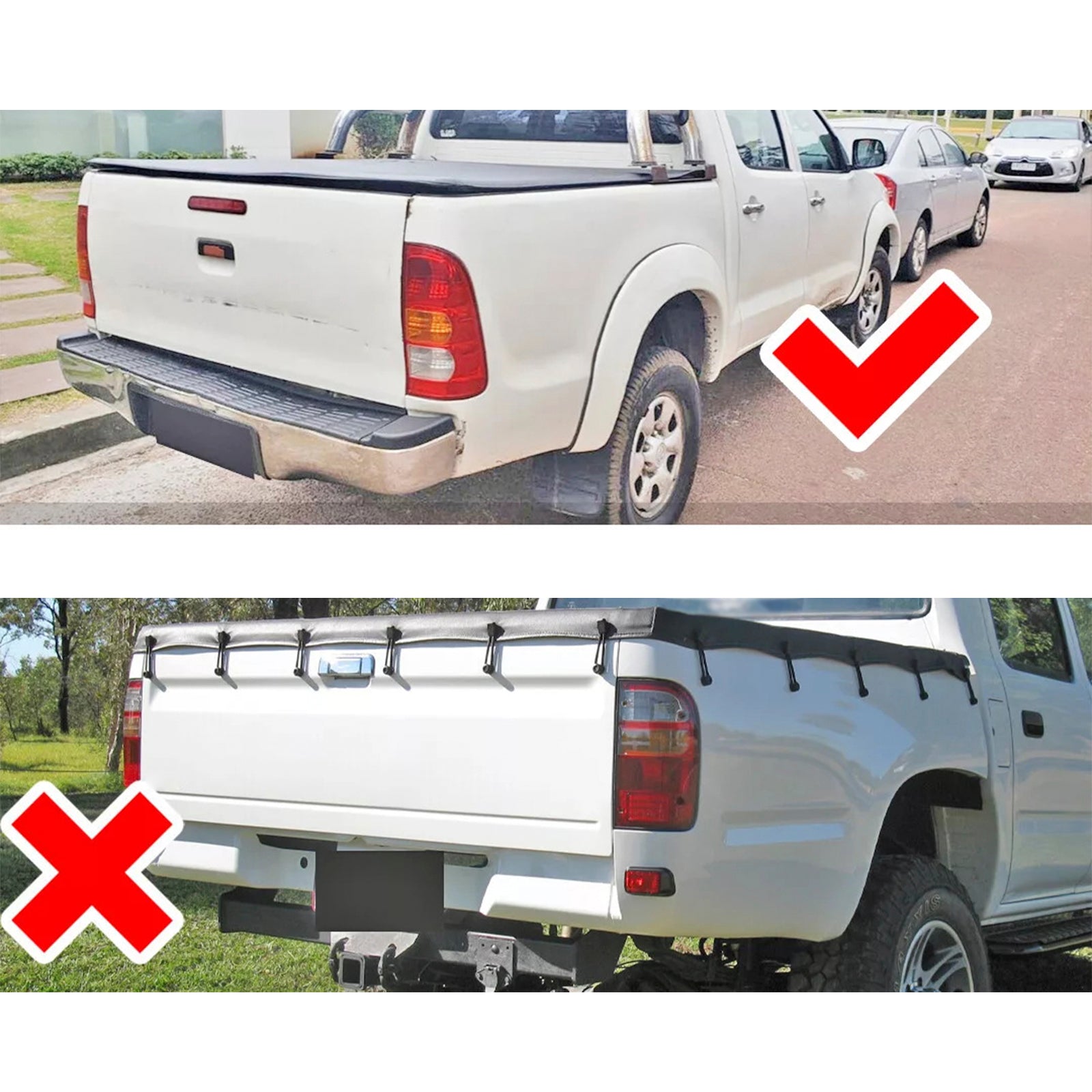 2012-2014 Toyota Hilux Vigo KUN26 SR SR5 Workmate Rear LED Tail Light Lamp Pair Smoke