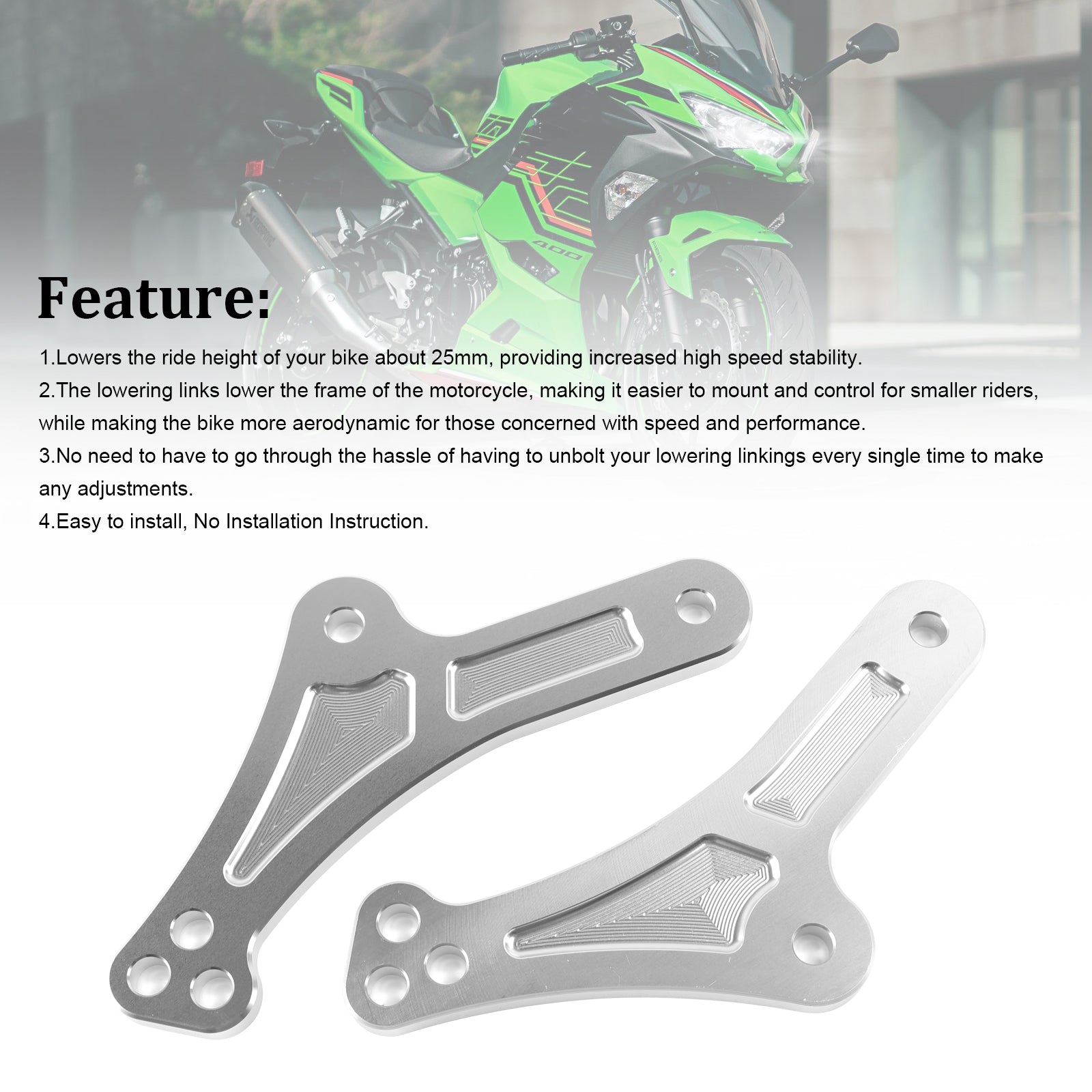 2023-2024 kawasaki ZX-25R Adjustable Lower Suspension Links