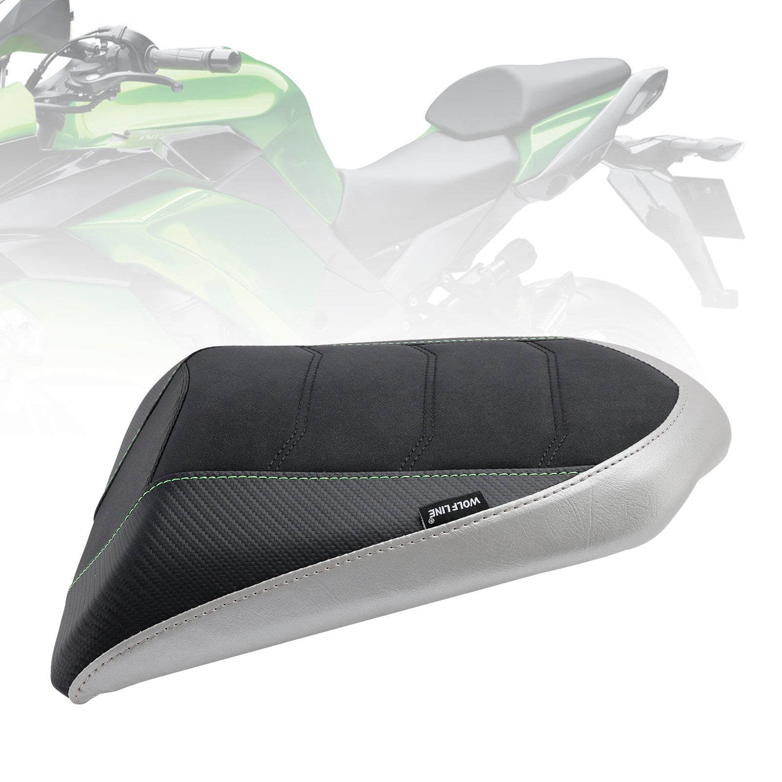 2022-2023 KAWASAKI Ninja 1000SX Rear Passenger Seat Cushion Pillion Flat Green