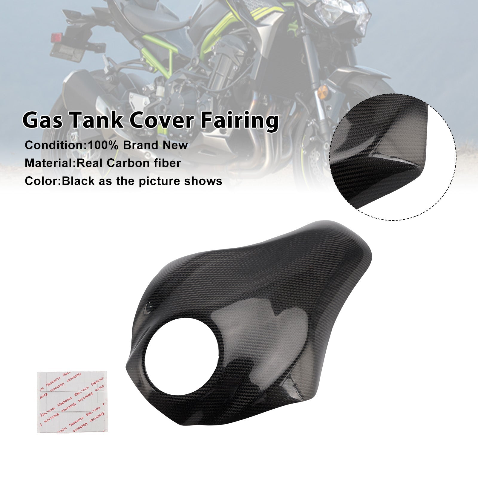2017-2024 Kawasaki Z900 Real Carbon Fiber Tank Cover Fairing