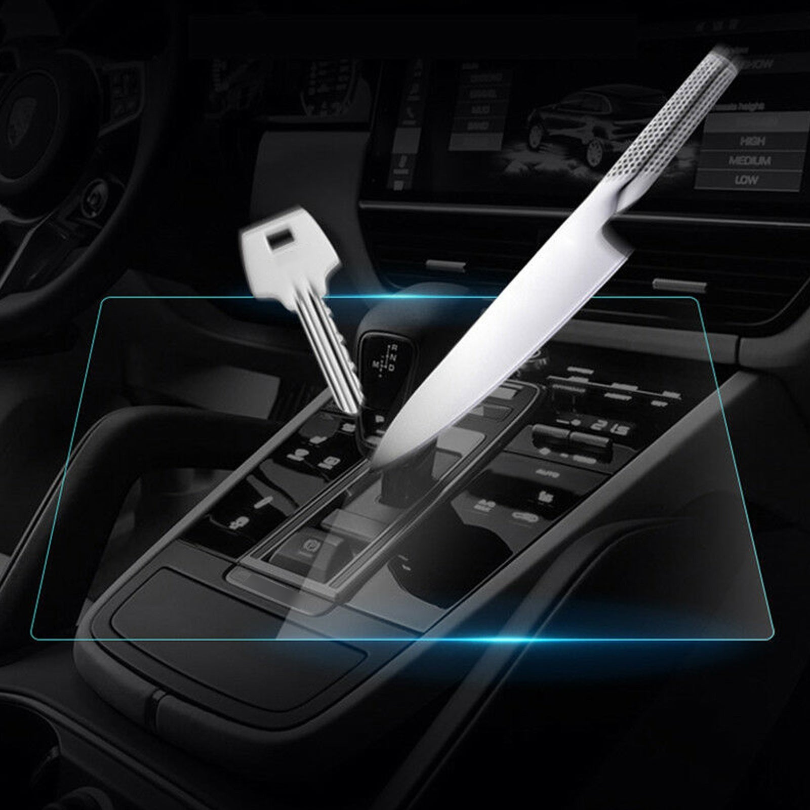 2018-2020 Porsche Cayenne 2.9T 3.0T 2PCS Navigation TPU Screen Protector Film