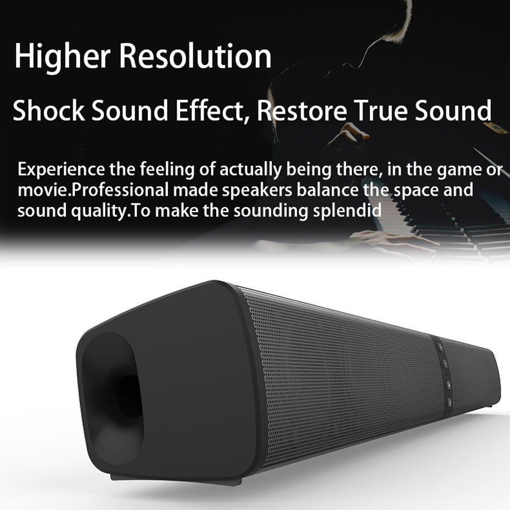 Portable Surround Sound Bar Wireless Subwoofer 2 Speaker System TV Home Theater