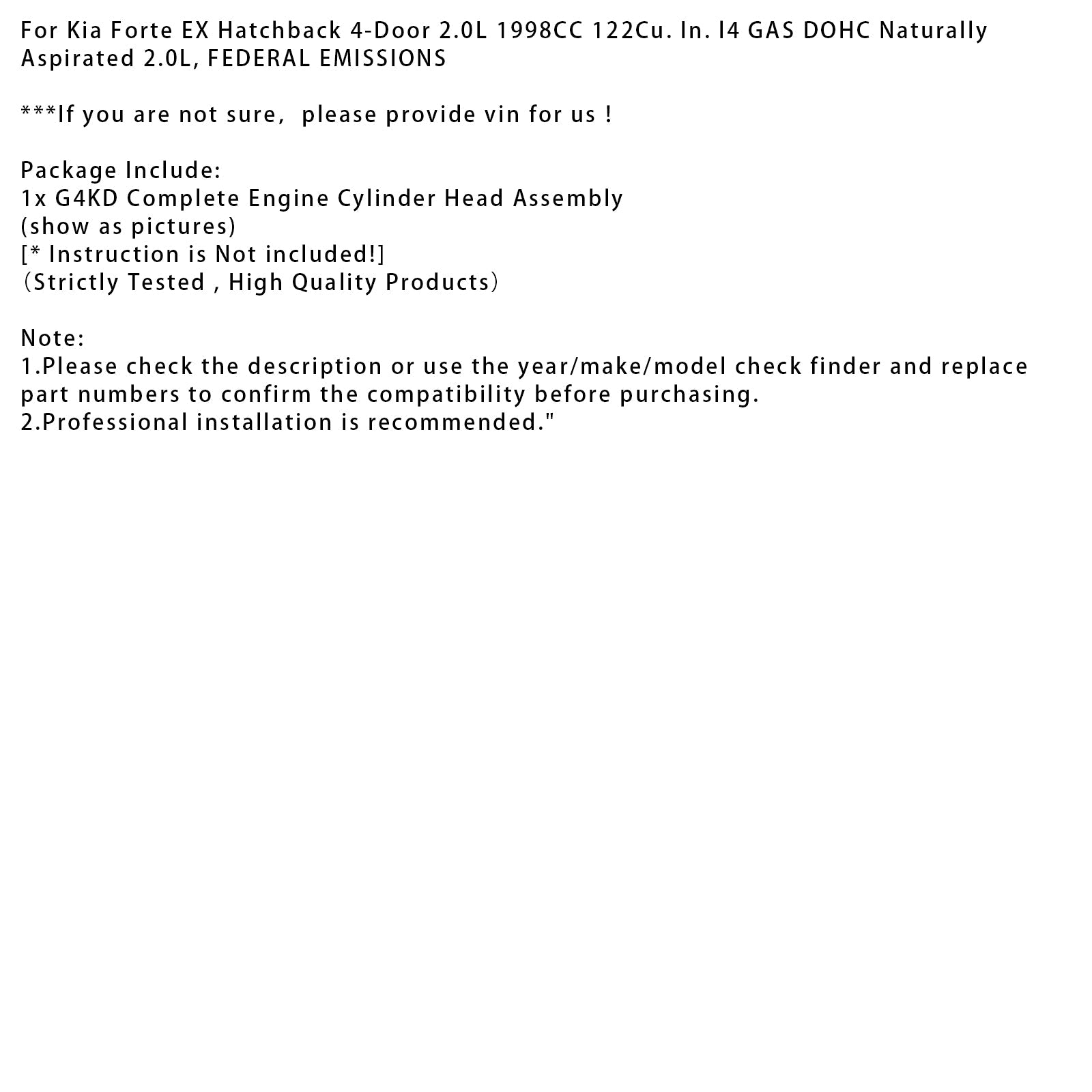 2009?C2015 Hyundai Tucson/ix35 (LM) G4KD Complete Engine Cylinder Head Assembly