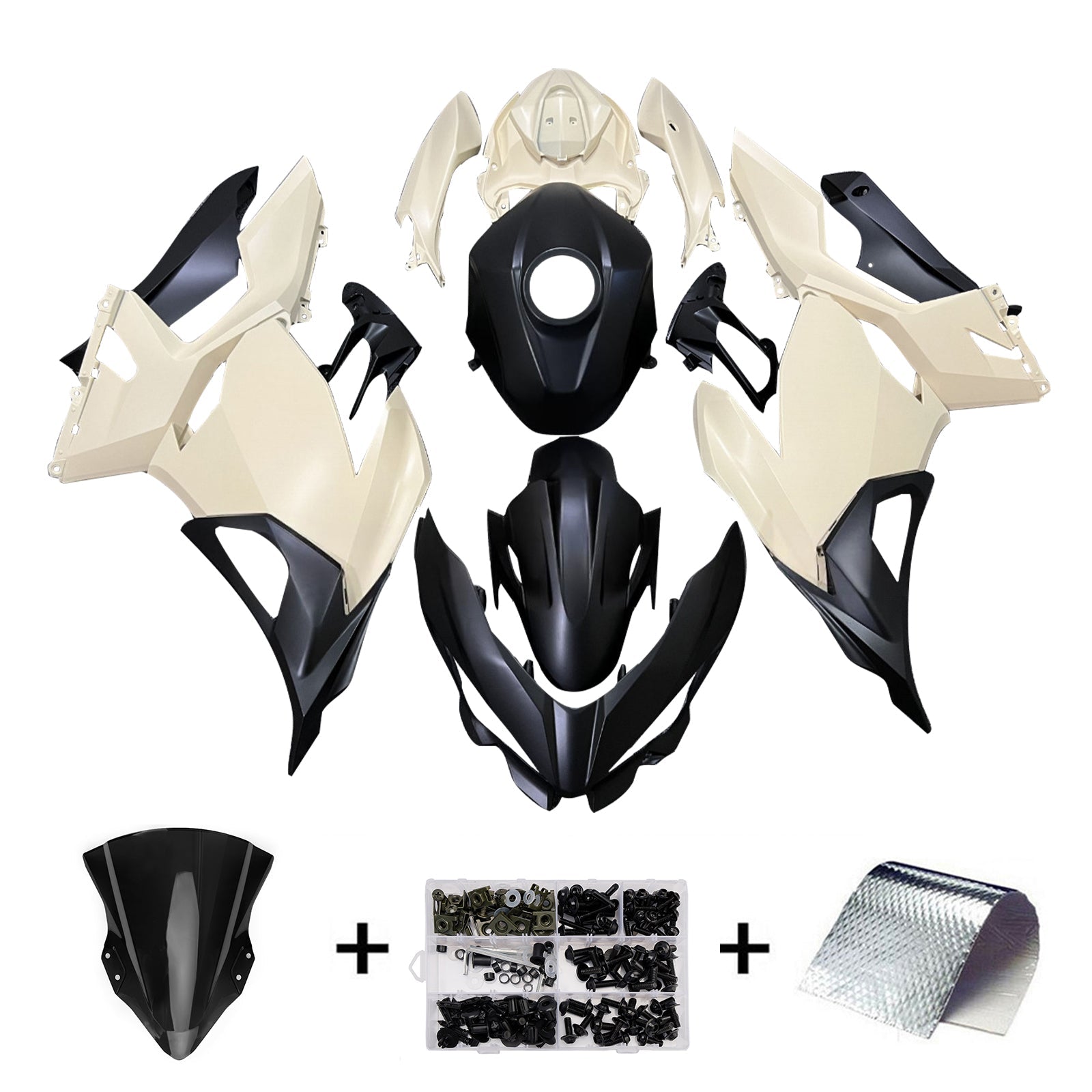 Injection Fairing Kit Bodywork Plastic ABS fit For Kawasaki EX400 Ninja400 2018-2024