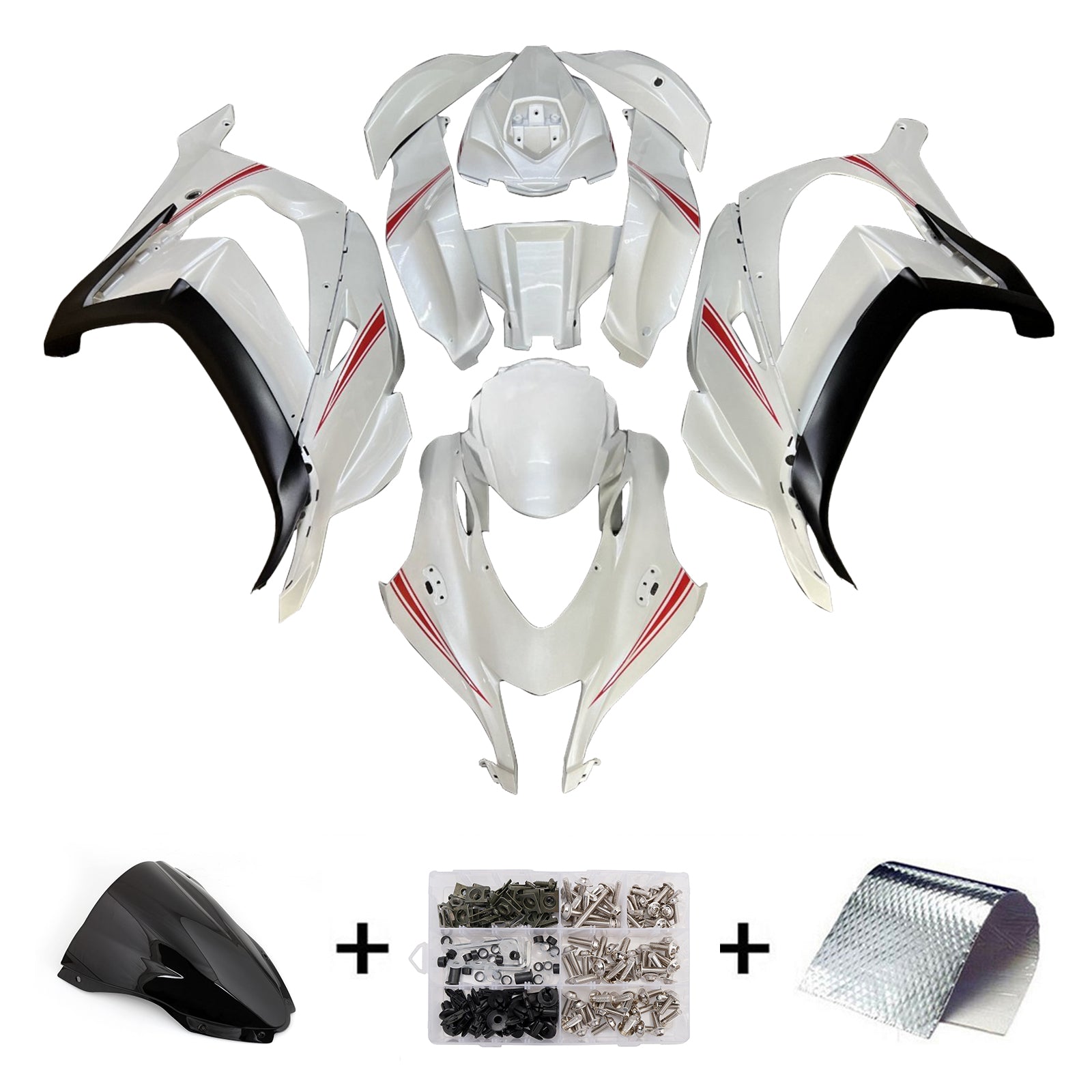 Injection Fairing Kit Bodywork Plastic ABS fit For Kawasaki ZX10R 2016-2020