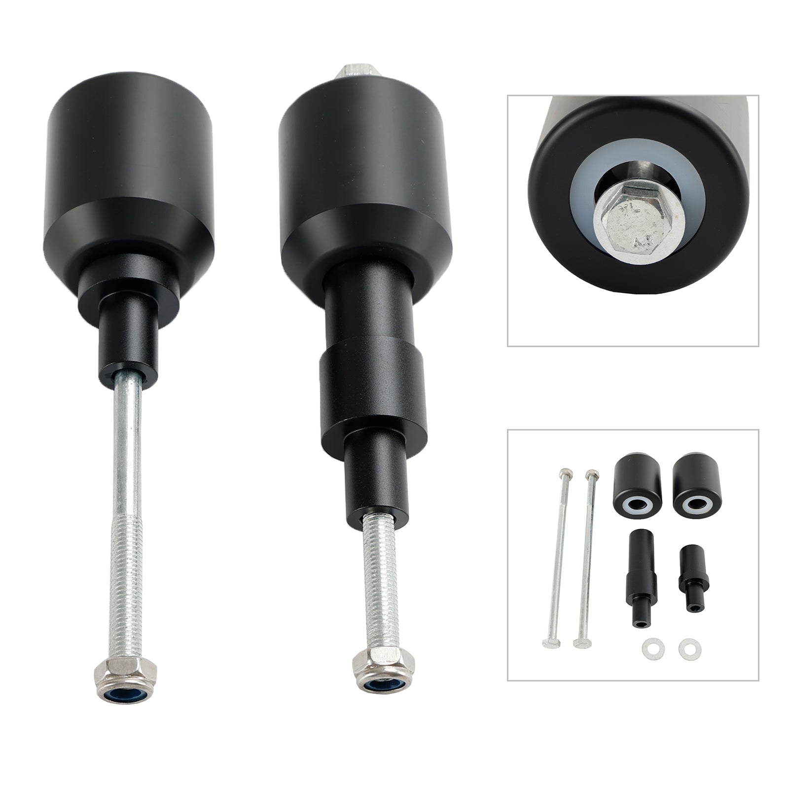 2017-2023 KAWASAKI Z650 NINJA 650 Crash Bobbin Protector Slider Aluminum Black