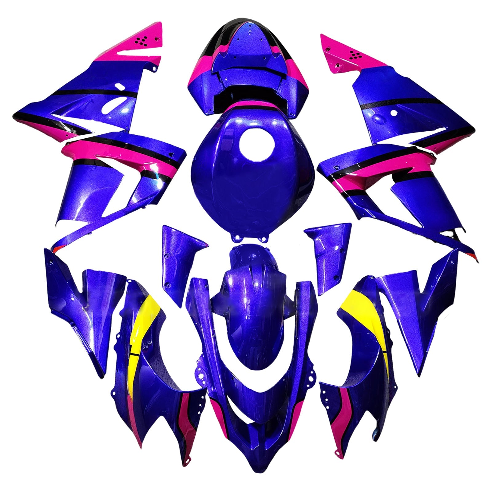 Injection Fairing Kit Bodywork Plastic ABS fit For Kawasaki ZX10R 2004-2005